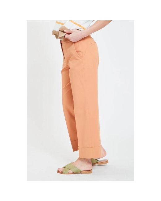 Via Masini 80 Pink Straight Trousers