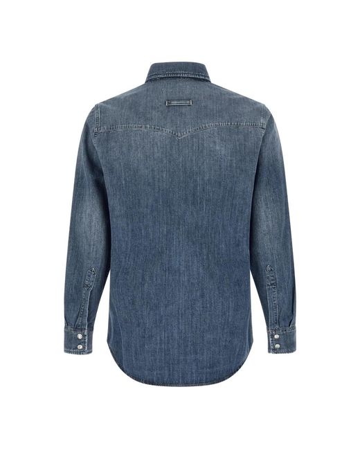 Department 5 Blue Denim Shirts for men