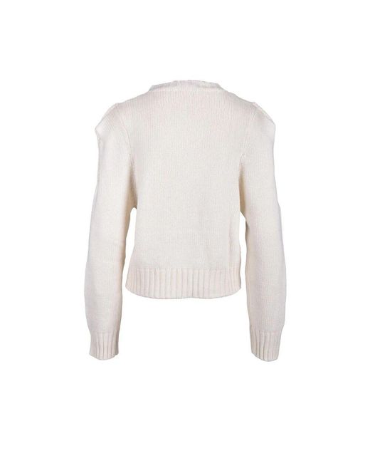 WEILI ZHENG White Wollstrickpullover
