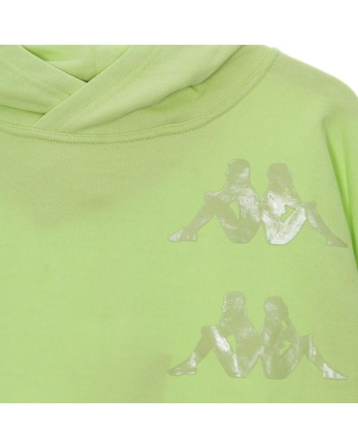Kappa Hoodies & Sweatvesten ,Groen ,Katoen Groene Lime Hoodie in het Green voor heren