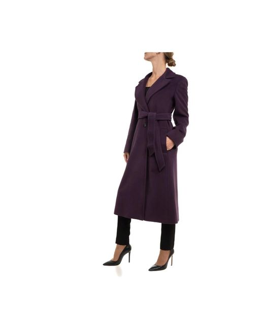 Marella Purple Belted Coats