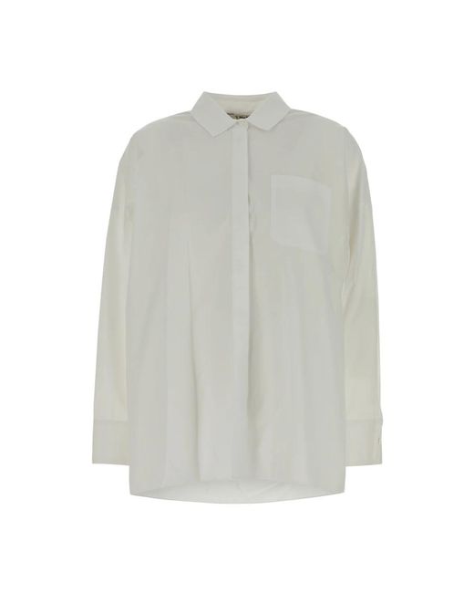Max Mara Overhemden ,Wit ,Katoen Gerona Shirt in het Gray