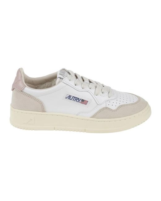 Autry White Weiße flache sneakers