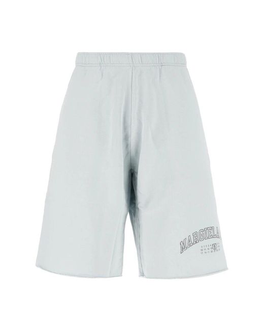 MM6 by Maison Martin Margiela Logo-print track shorts in Blue für Herren
