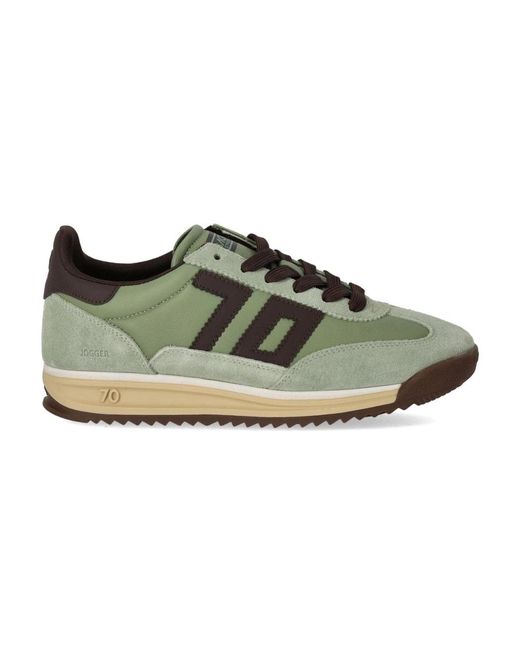 Back70 Salie Groene Leren Sneaker in het Green