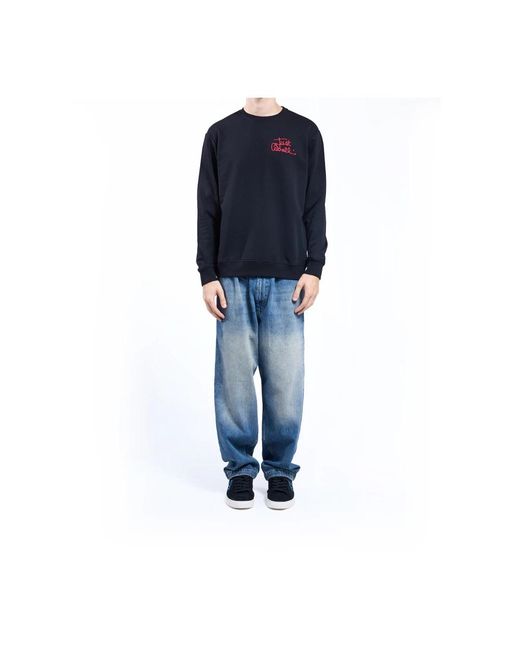 Just Cavalli Blue Sweatshirts for men