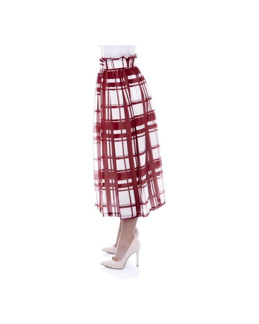 Midi Skirts Alpha Studio en coloris Red