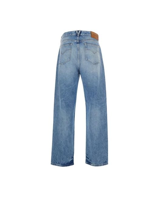 Versace Blue Straight Fit Jeans for men