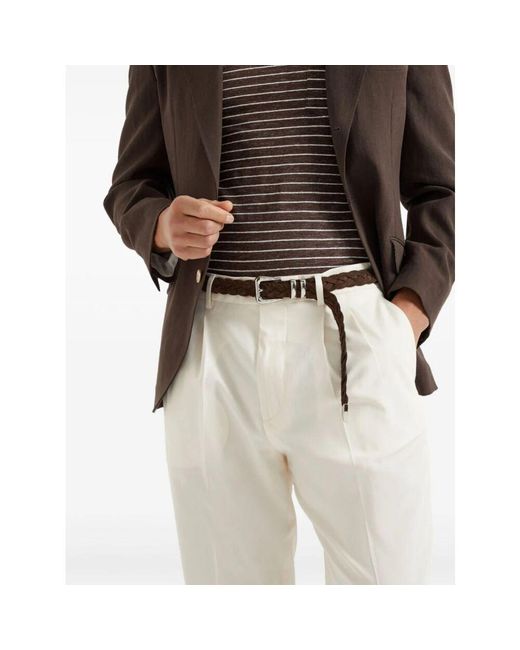 Brunello Cucinelli Hose eleganter stil in White für Herren