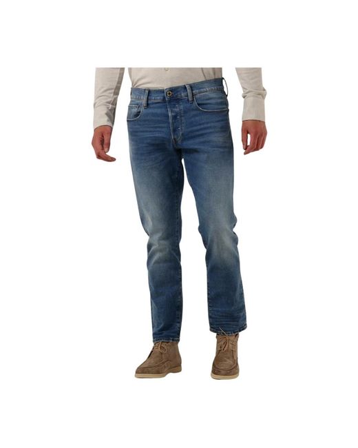 G-Star Blue Straight Fit Jeans for men