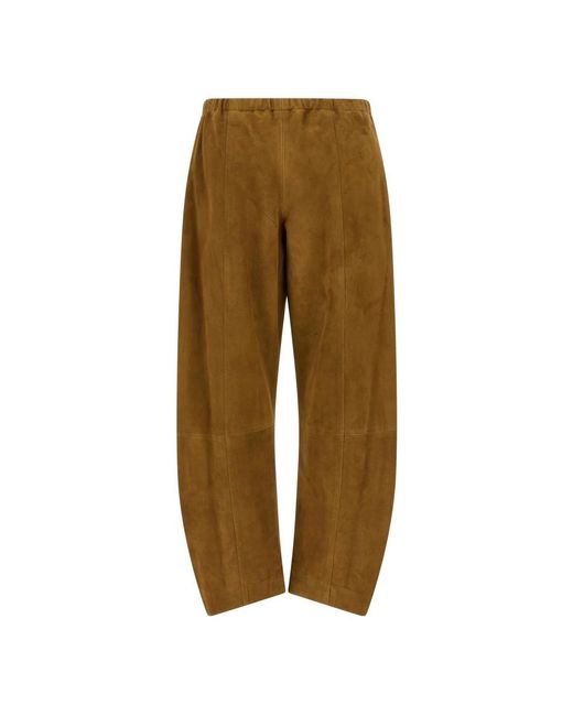 Khaite Brown Wide Trousers