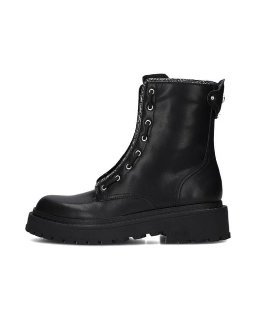 Liu Jo Black Lace-Up Boots