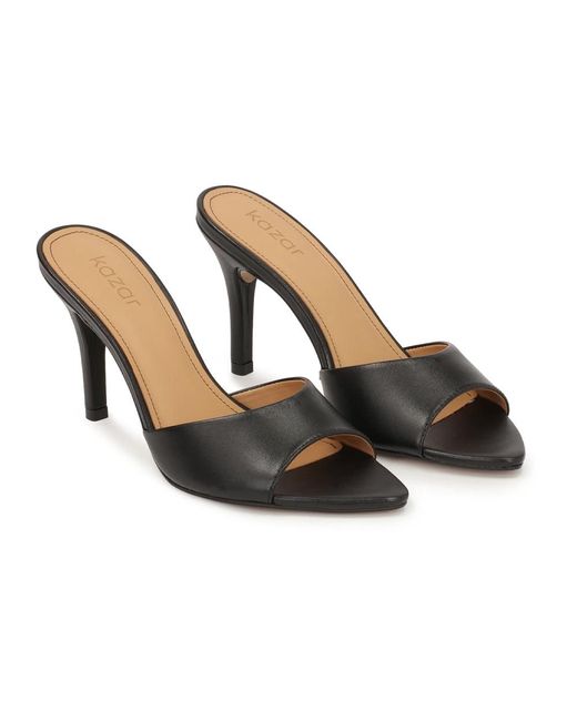 Kazar Heeled Mules in het Black