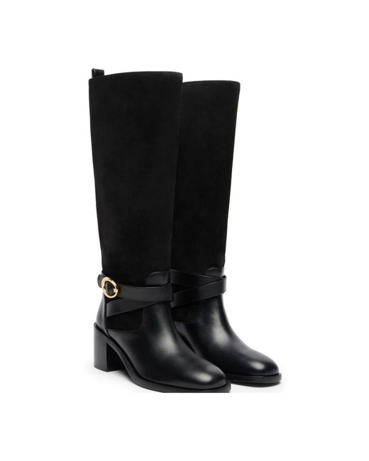 Stuart Weitzman Black Benni Riding Boot 55