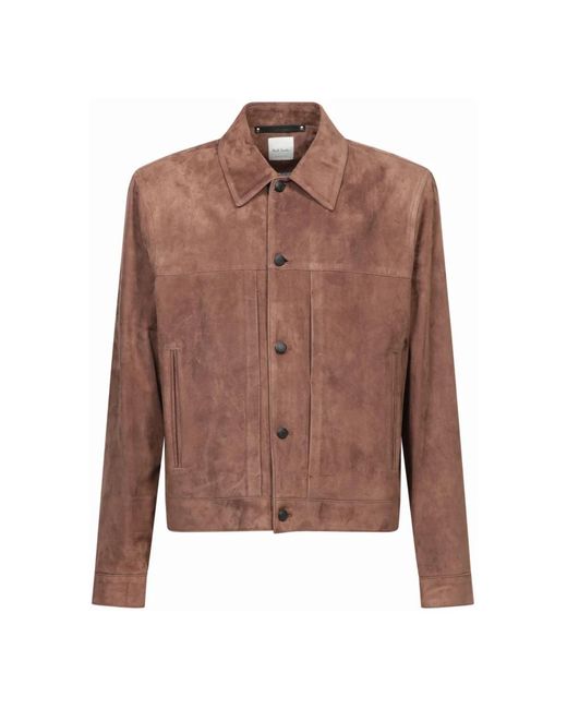 Giacca di pelle marrone di lusso aw24 di Paul Smith in Brown da Uomo