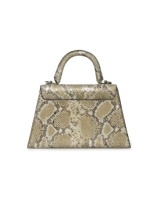 Gestuz Metallic Schlangenmuster Statement Tasche