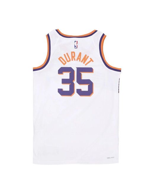 Nike Herren-Basketball-Tanktop Nba Association 2023/24 Dri-Fit Swingman-Trikot Nr. 35 Kevin Durant Phosun Weib in White für Herren