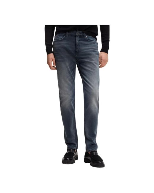 Boss Blue Straight Fit Jeans for men