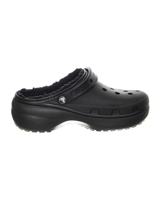 CROCSTM Black Classic Platform Lined Clog