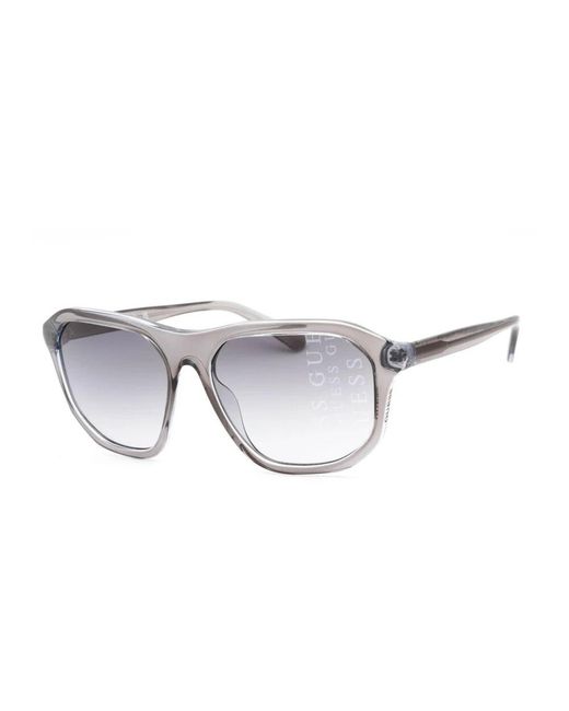 Guess Metallic Sonnenbrille mit verblasstem effekt in grau