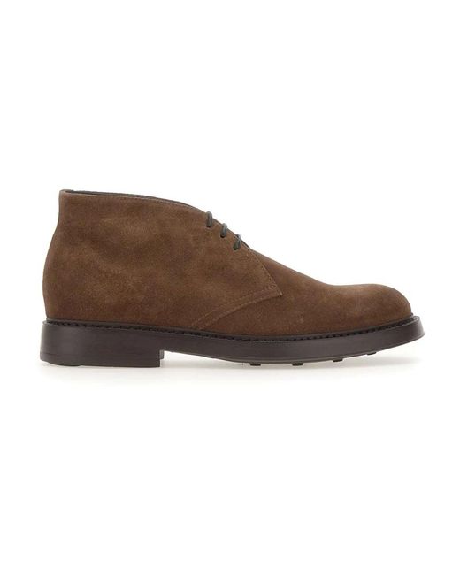 Doucal's Brown Lace-Up Boots for men