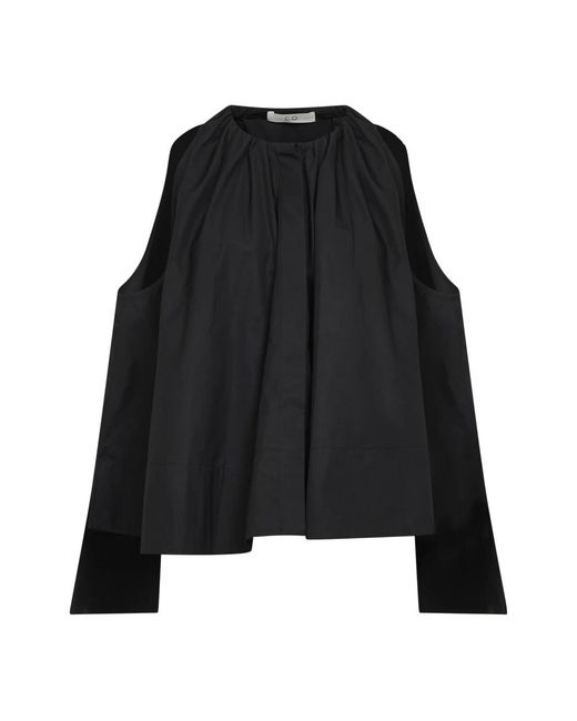 Co. Overhemden ,Zwart ,Katoen A-Lijn Oversized Blouse in het Black