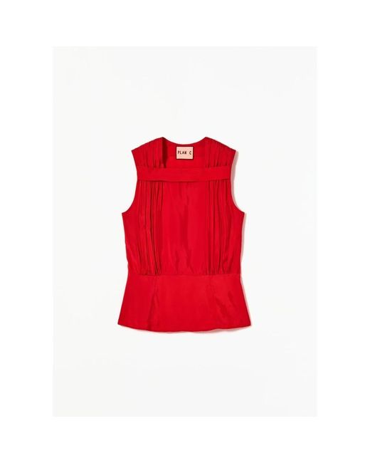Blouses Plan C de color Red
