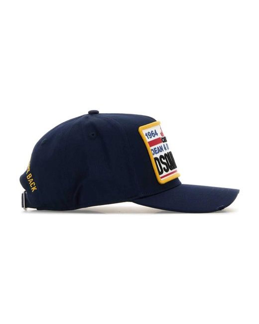 DSquared² Accessoires ,Blauw ,Katoen Cotton Baseball Cap in het Blue voor heren