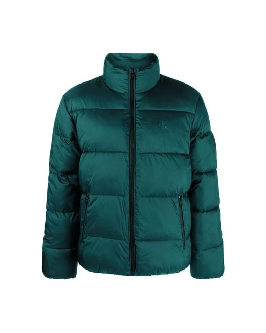 Plumífero con parche del logo Calvin Klein de hombre de color Green