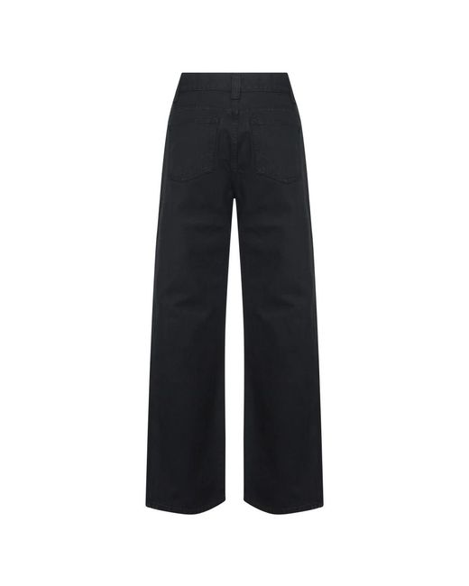 Khaite Jeans ,Zwart ,Katoen Zwarte Straight Leg Jeans Carlyle Wassen in het Blue