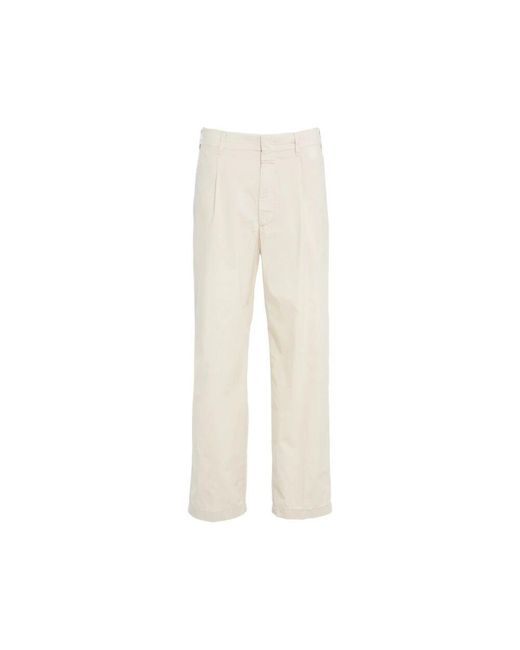 Closed Weite Hose Hoher Bund Lockere Passform in White für Herren