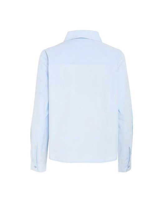 My Essential Wardrobe Overhemden ,Blauw ,Cashmere Shirt Met Kraag in het Blue