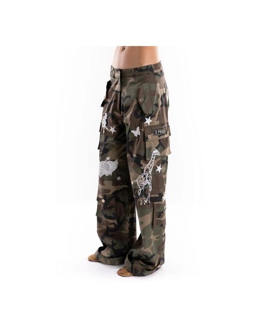 Wide Trousers 5 PROGRESS de color Black
