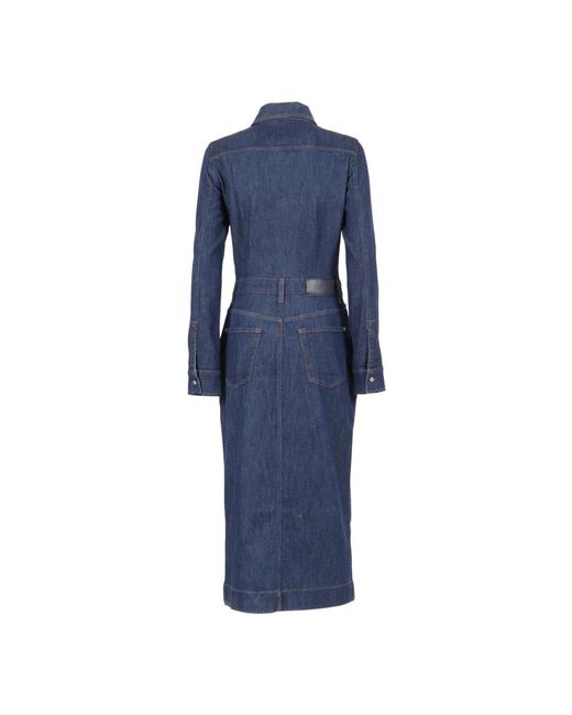 7 For All Mankind Blue Shirt Dresses