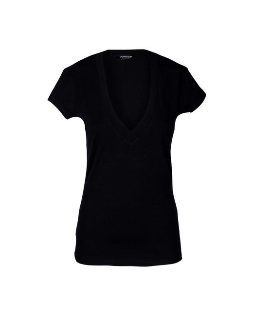 Dondup Tops ,Zwart ,Katoen T-Shirts in het Black