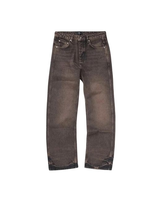 Represent Gray Straight Jeans for men