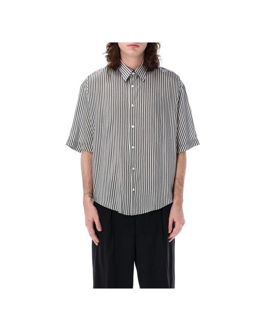 AMI Gray Short Sleeve Shirts for men