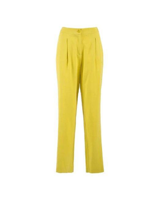 Nenette Yellow Straight Trousers
