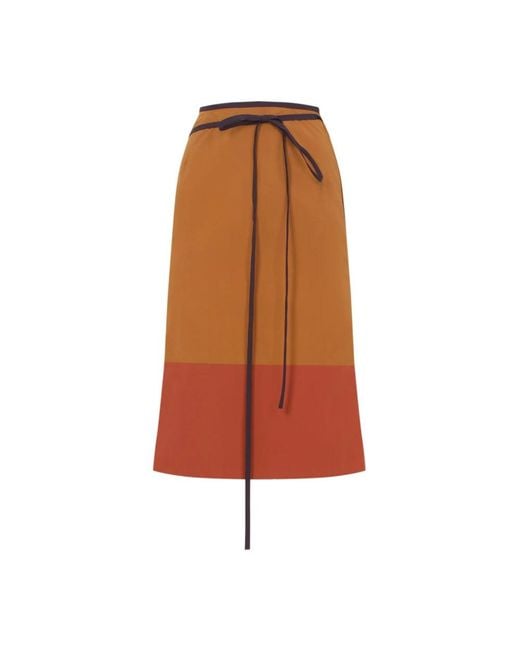 Saint Laurent Brown Midi Skirts
