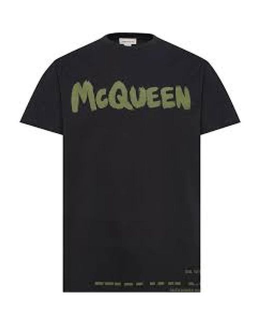 T-Shirts Alexander McQueen de hombre de color Black