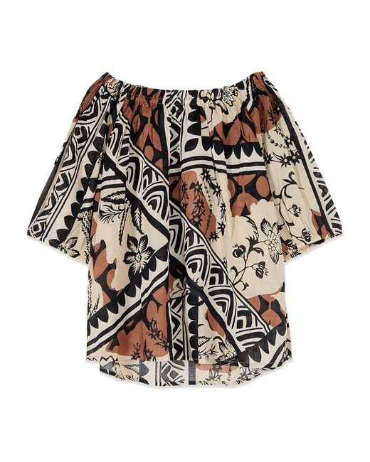 Oltre Black Off-Shoulder Bluse