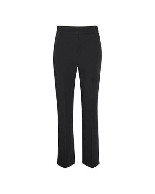 Inwear Black Slim-Fit Trousers
