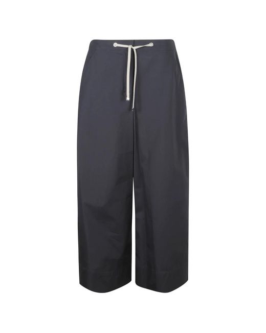 Max Mara Blue Cropped Trousers