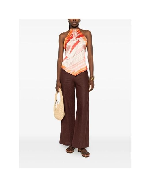 Raquel Diniz Pink Sleeveless Tops