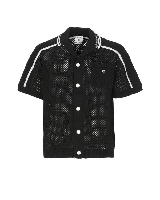 Casablanca Black Short Sleeve Shirts for men