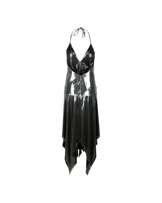 Alexandre Vauthier Black Langes kleid mit schößchenrock