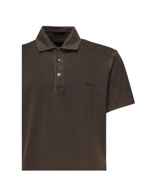 Fay Brown Polo Shirts for men