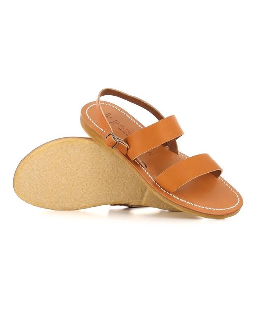 K. Jacques Brown Flat Sandals for men