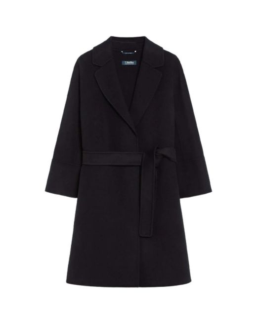 Max Mara Black Belted Coats