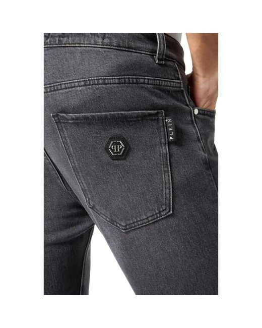 Philipp Plein Klassische denim jeans für den alltag in Gray für Herren